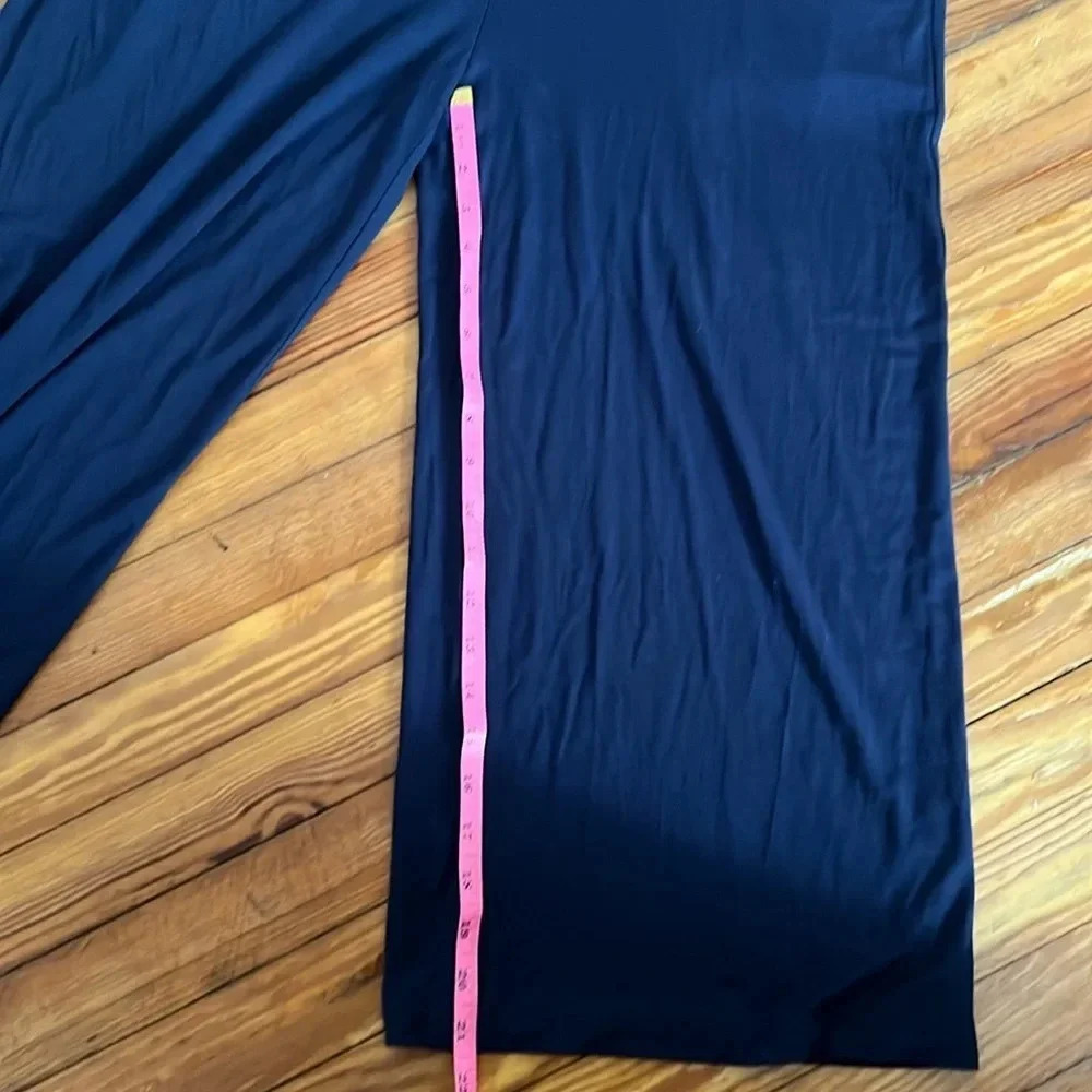 Eileen Fisher Cropped, Wide Leg, Lightweight Jumpsuit, Navy Blue - Sz XS, Fits M - Picture 7 of 9